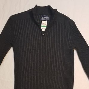 American Rag black quarter zip sweater mens large